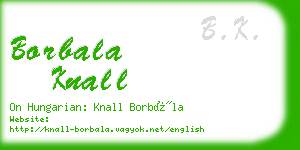 borbala knall business card